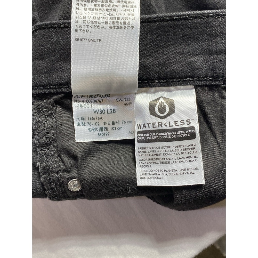 Levi's Women's Black Dark Wash Denim Slim Jeans Mid Rise Water Less 5-Pocket - Picture 8 of 8